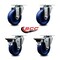 Service Caster 4'' Solid Poly Wheel Swivel Top Plate Caster Set with 2 Posi Brakes, 4PK SCC-20S414-SPUS-2-PLB-2 - alternate 4
